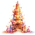 Toffee Tower beautiful sweets candyland fairytale Royalty Free Stock Photo