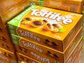Toffifee maxi pack boxes displayed in store Royalty Free Stock Photo