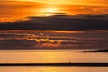 Tofino, Cox bay beach at sunset. Vancouver Island, British Columbia, Canada Royalty Free Stock Photo