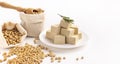 Tofu cheese is a healthy product from asian cuisine Royalty Free Stock Photo