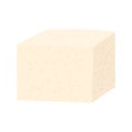 Tofu cheese. Soy cheese illustration isolated on white background. Royalty Free Stock Photo