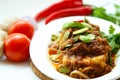 Tofu With Chili and Petai Royalty Free Stock Photo