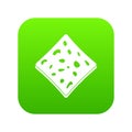 Tofu fresh block icon digital green