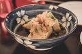 Tofu Japanese Dish in ceramic bowl