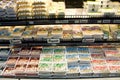 Tofu products on store shelves