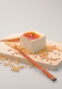 Tofu with Soya Sauce Dressing Royalty Free Stock Photo