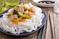 Tofu stir fry with vegetables Royalty Free Stock Photo