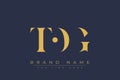 TOG abstract letter logo design Royalty Free Stock Photo