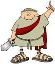 Toga Man With A Sword Royalty Free Stock Photo