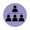 Together, business people workgroup pictogram, block silhouette icon