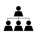 Together, business people workgroup pictogram, silhouette style