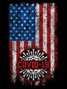 America strong fight covid-19 vector design