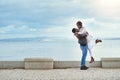 Together forever is our promise to each other. an affectionate young couple bonding together outdoors. Royalty Free Stock Photo