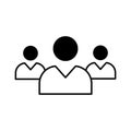 Together Glyph Style vector icon which can easily modify or edit