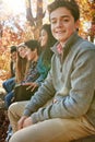 Together is a great feeling, isnt it. Portrait of a group of young friends enjoying a day at the park together. Royalty Free Stock Photo