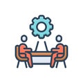 Color illustration icon for Together, teamwise and teamwork Royalty Free Stock Photo