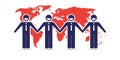 Together It`s Easier - Join Forces Against the Coronavirus Impact on All Around the World, Work to  Restore the Global Economy Royalty Free Stock Photo