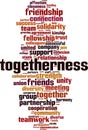 Togetherness word cloud Royalty Free Stock Photo