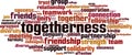 Togetherness word cloud Royalty Free Stock Photo