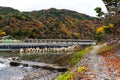 Togetsukyo bridge at autumn, Arashiyama Royalty Free Stock Photo