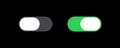 Toggle Button Off On Switch, Active Inactive Slider. Notification Icon Ios Bar of Mobile Phone, Digital UI Web Interface Royalty Free Stock Photo