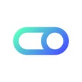 Toggle button pixel perfect gradient linear ui icon Royalty Free Stock Photo