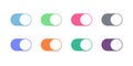 Toggle button switch slider web UI vector icons