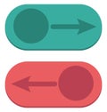 Toggle Buttons, Tweaks Buttons Isolated Vector Icon