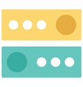 Toggle Buttons, Tweaks Buttons Vector Icon editable Royalty Free Stock Photo