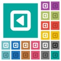 Toggle left square flat multi colored icons Royalty Free Stock Photo