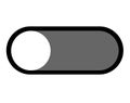 Toggle off swipe icon on white background. flat style. toggle of