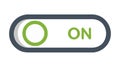 Toggle Switch On Button Icon, User Interface Element for Activation, vector design Generative AI Royalty Free Stock Photo