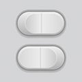 Toggle switch buttons. Gray UI elements Royalty Free Stock Photo
