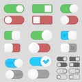 Toggle switch buttons pack. Royalty Free Stock Photo