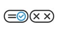 Toggle Switch Checkmark Cross UI Icon for Yes No Option, vector design Generative AI Royalty Free Stock Photo