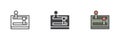 Toggle switch or a control lever different style icon set