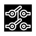 toggle switch glyph icon vector illustration Royalty Free Stock Photo