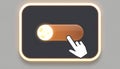 Toggle switch icon, on off button, digital interface, and user interface element Generative AI Royalty Free Stock Photo