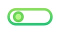 Toggle Switch On Icon UI Control Active Enable Setting Power Button Green, vector design Generative AI Royalty Free Stock Photo