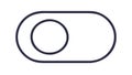 Toggle Switch On Off Control Outline, vector design Generative AI Royalty Free Stock Photo