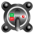 Toggle Switch off Panel , 3d on white background Royalty Free Stock Photo