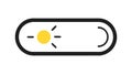 Toggle Switch Sun Light On Icon for Brightness UI Control, vector design Generative AI Royalty Free Stock Photo