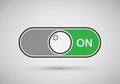 Toggle switch vector illustration on a light gray background. The switch has two Royalty Free Stock Photo