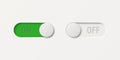 Toggle Switch Vector Set. Realistic Toggle Switch Vector Illustration. On Off Button, Modern Toggle Switch for User Interface, App Royalty Free Stock Photo
