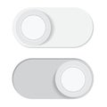 Toggle vector switch slider button. on off. mobile phone ui interface turn power. control web bar. shutdown indicator. Royalty Free Stock Photo