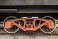 Togliatti, Russia, wheel from a steam engine locomotive Royalty Free Stock Photo
