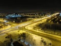 Night panorama of the city with a view of the intersection of Revolutionary and Frunze streets.