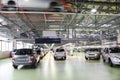 Workshop with new Lada Kalina cars