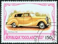 TOGO - CIRCA 1999: A stamp printed in Togo shows a Rolls-Royce Silver Wraith, 1950, circa 1999. Royalty Free Stock Photo