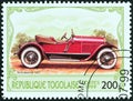 TOGO - CIRCA 1999: A stamp printed in Togo shows a Stutz Bearcat, 1921, circa 1999.